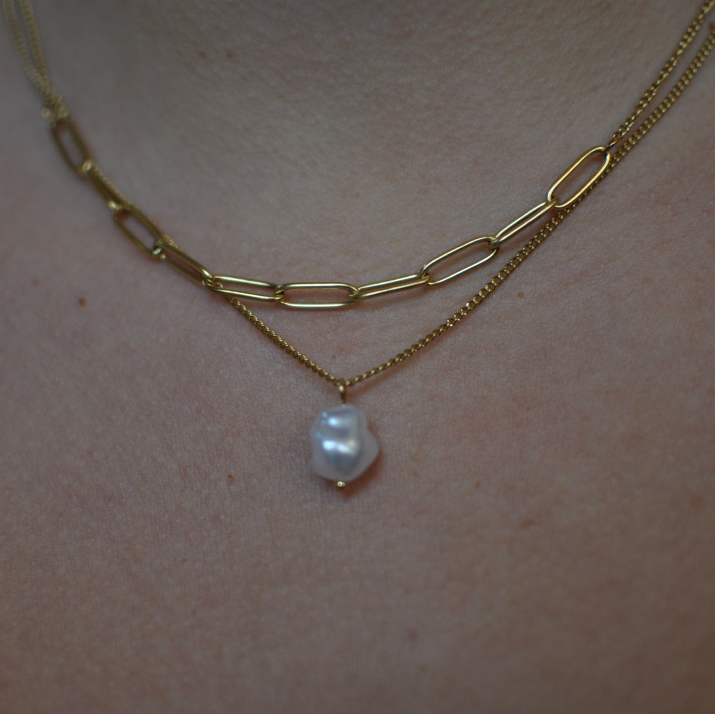 Whispering Pearl Layered Necklace