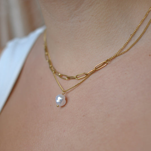 Whispering Pearl Layered Necklace