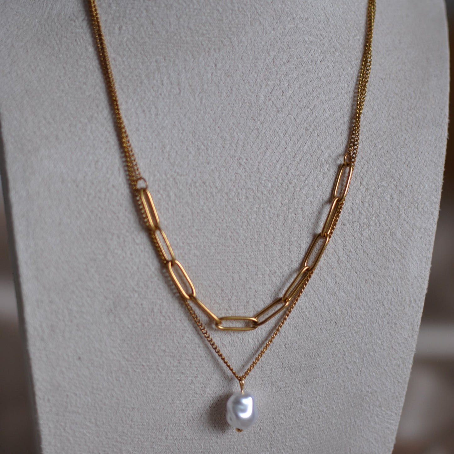 Whispering Pearl Layered Necklace