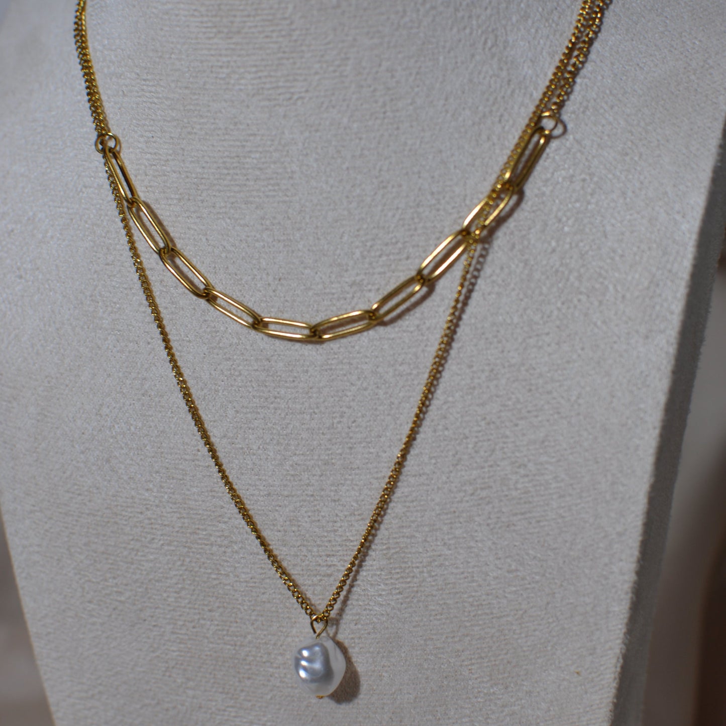 Whispering Pearl Layered Necklace