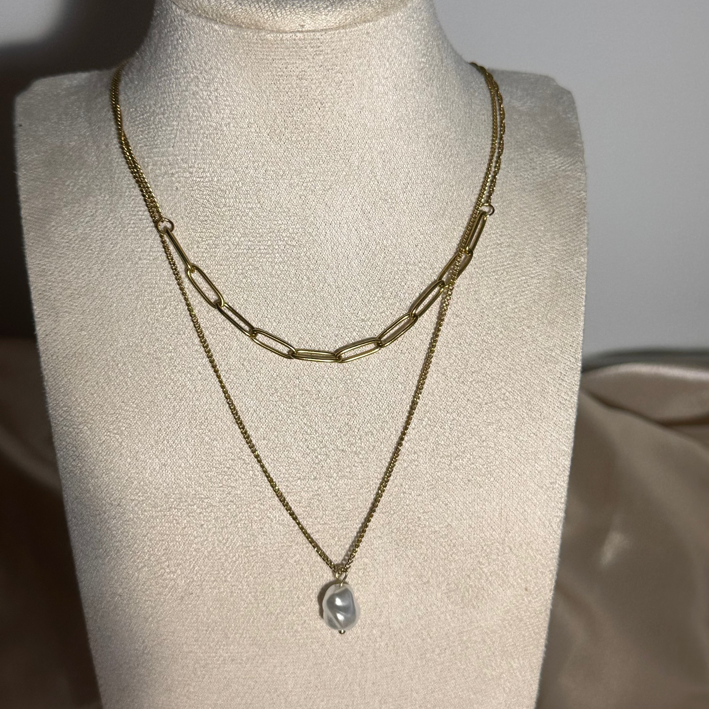 Whispering Pearl Layered Necklace