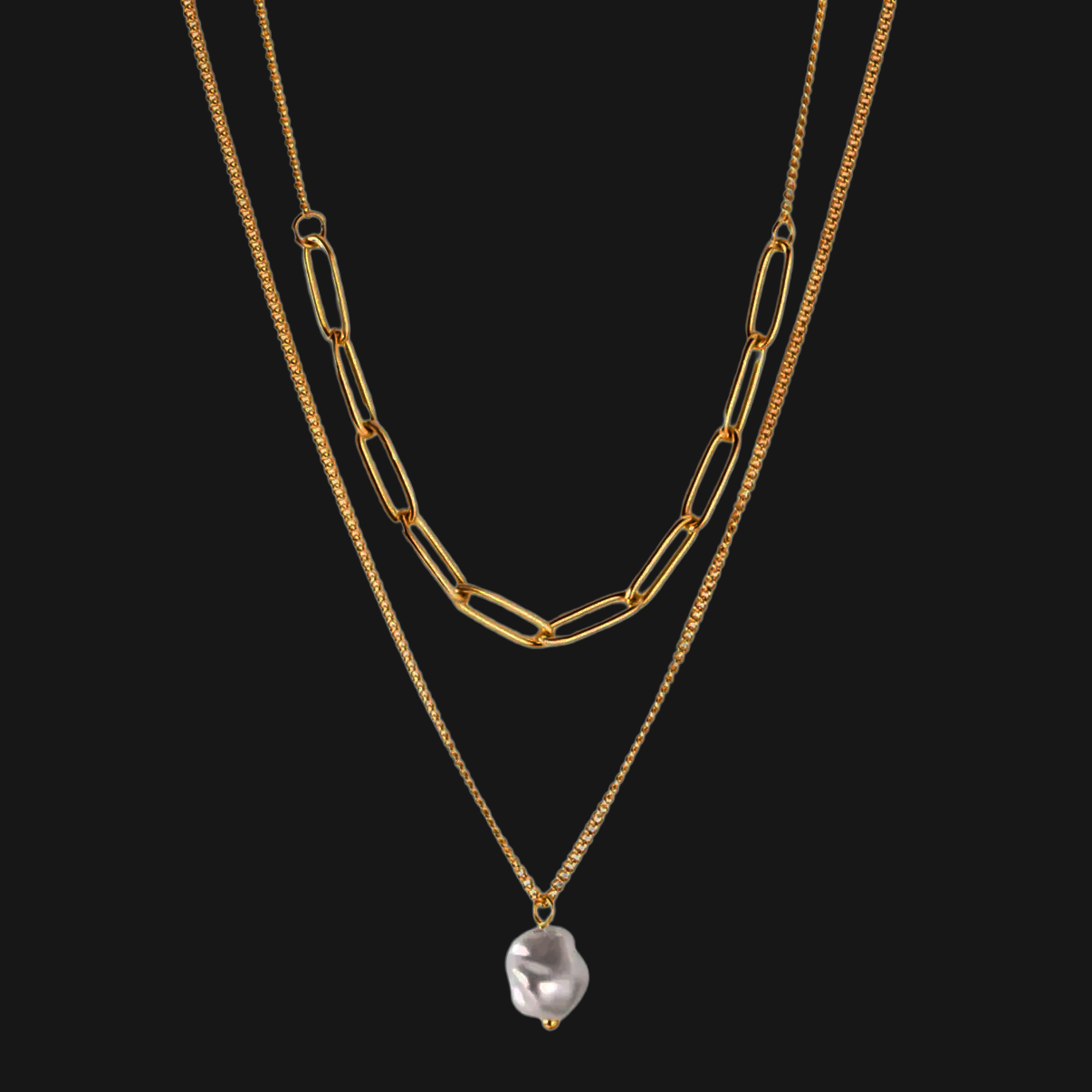 Whispering Pearl Layered Necklace